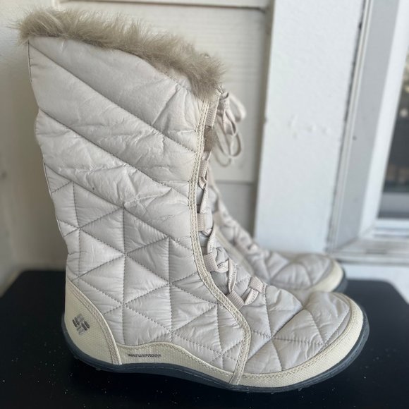 Columbia Women's Mix Mid III Waterproof White Winter Boots Size 10 YL5164-920 - Picture 1 of 11